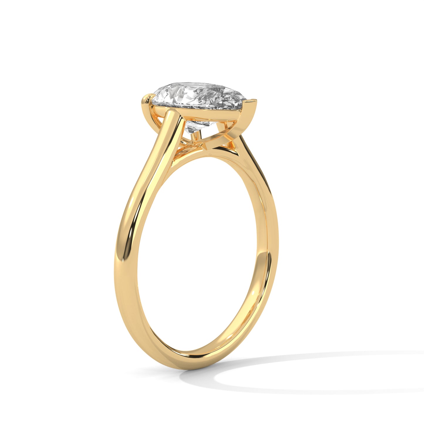 Classic Pear Solitaire Ring