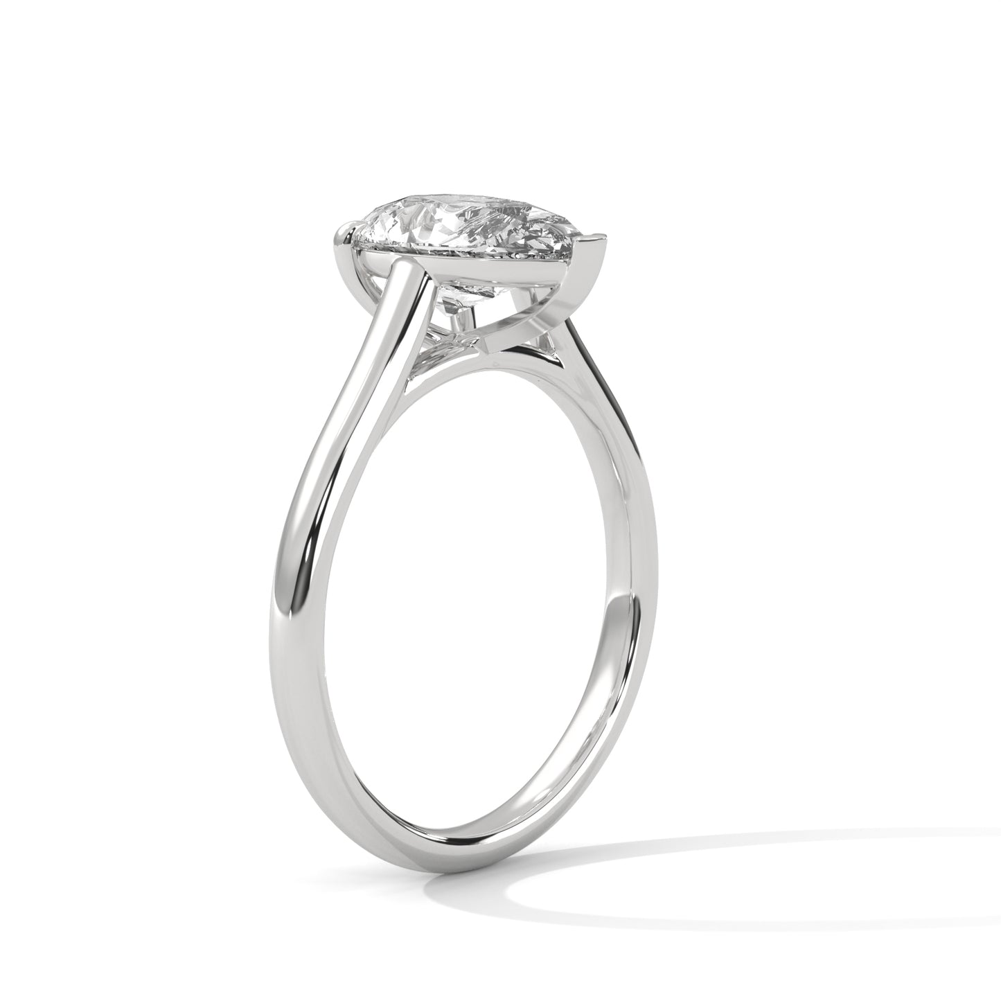 Classic Pear Solitaire Ring