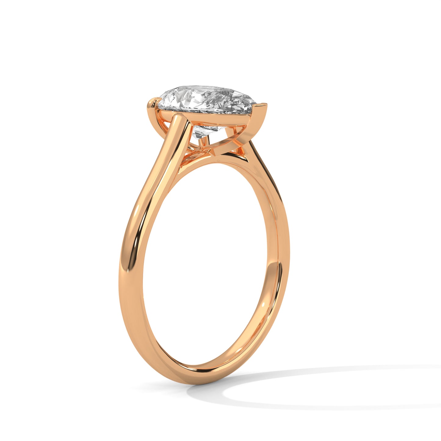 Classic Pear Solitaire Ring