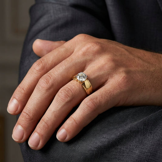 Elite Men's Solitaire Ring