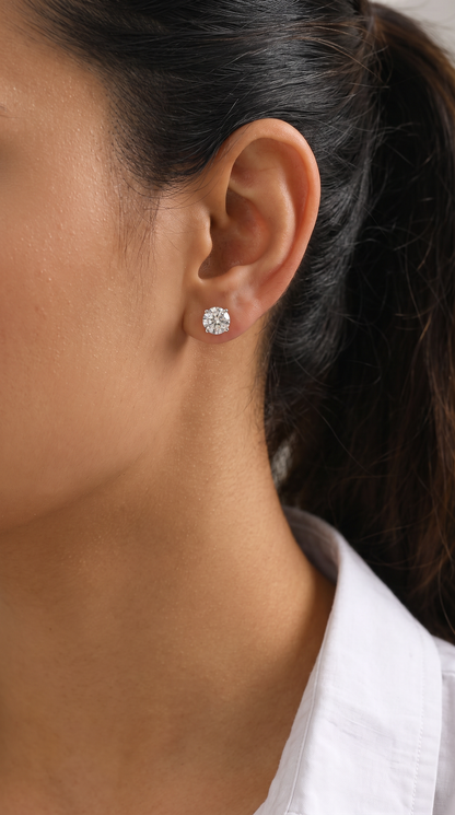 Classic 4 Prong Round Solitaire Studs
