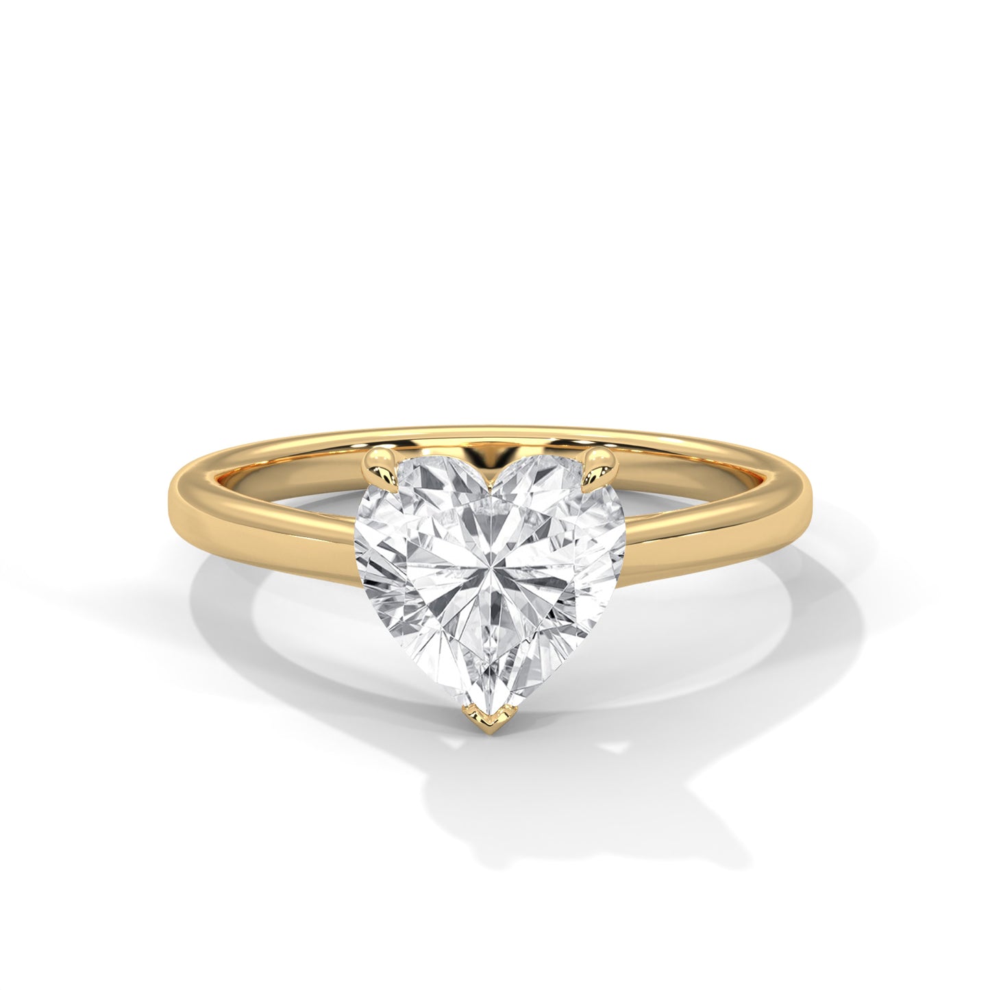 Classic Heart Solitaire Ring