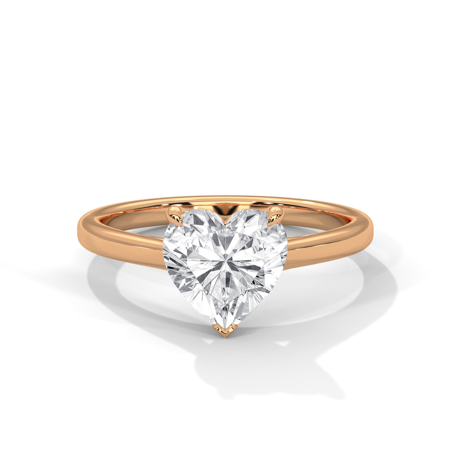 Classic Heart Solitaire Ring