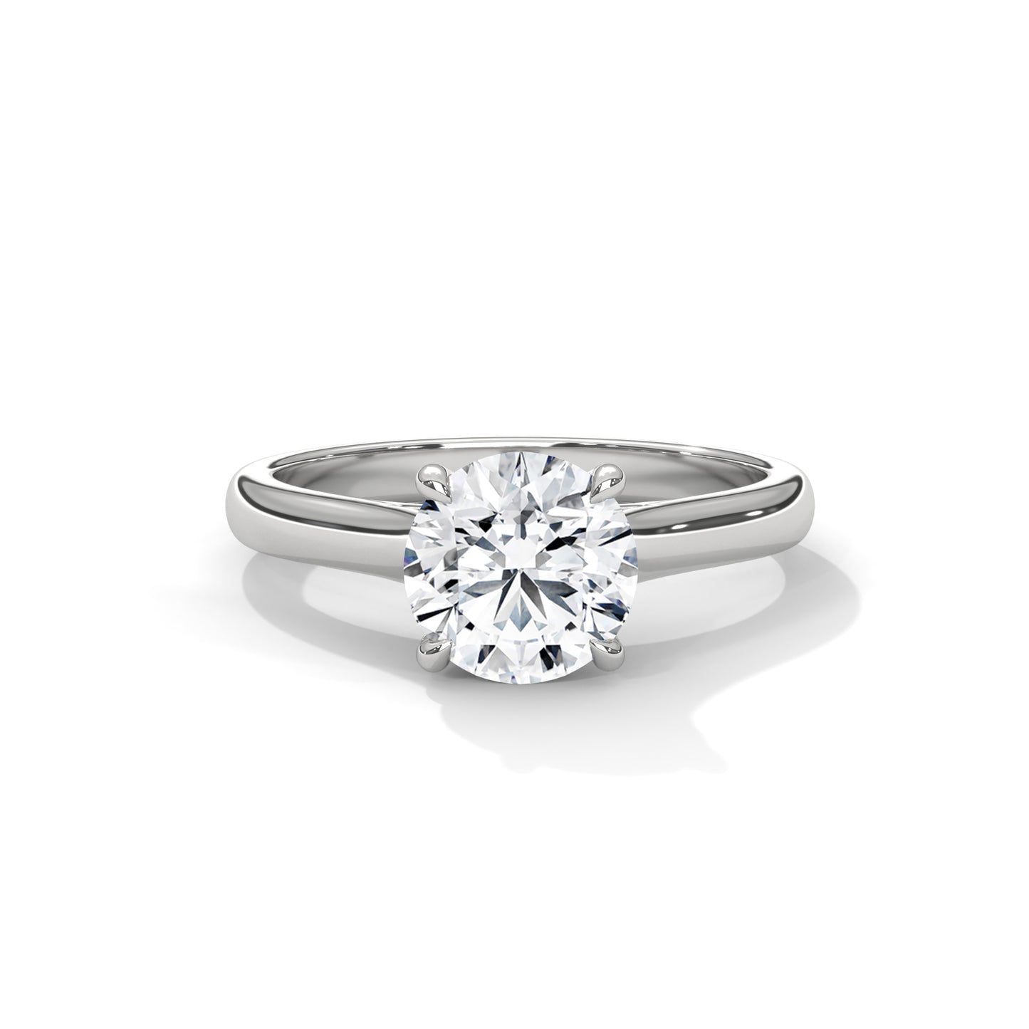 Round Crown Solitaire Ring