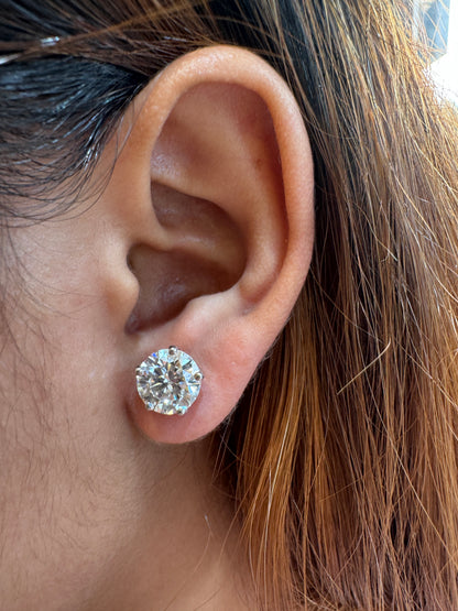 5 Prong Flower Petal Solitaire Studs