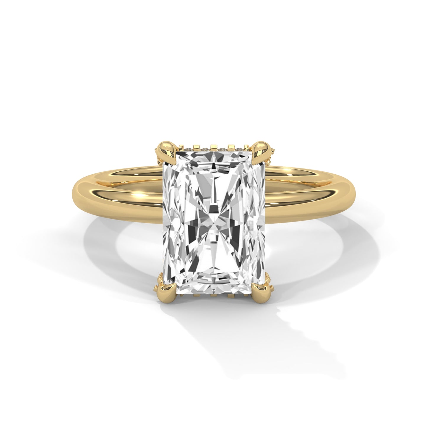 Radiant Hidden Halo Solitaire Ring