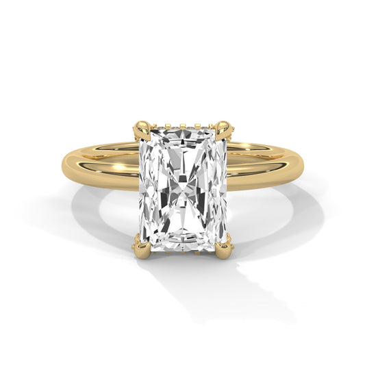 Radiant Hidden Halo Solitaire Ring