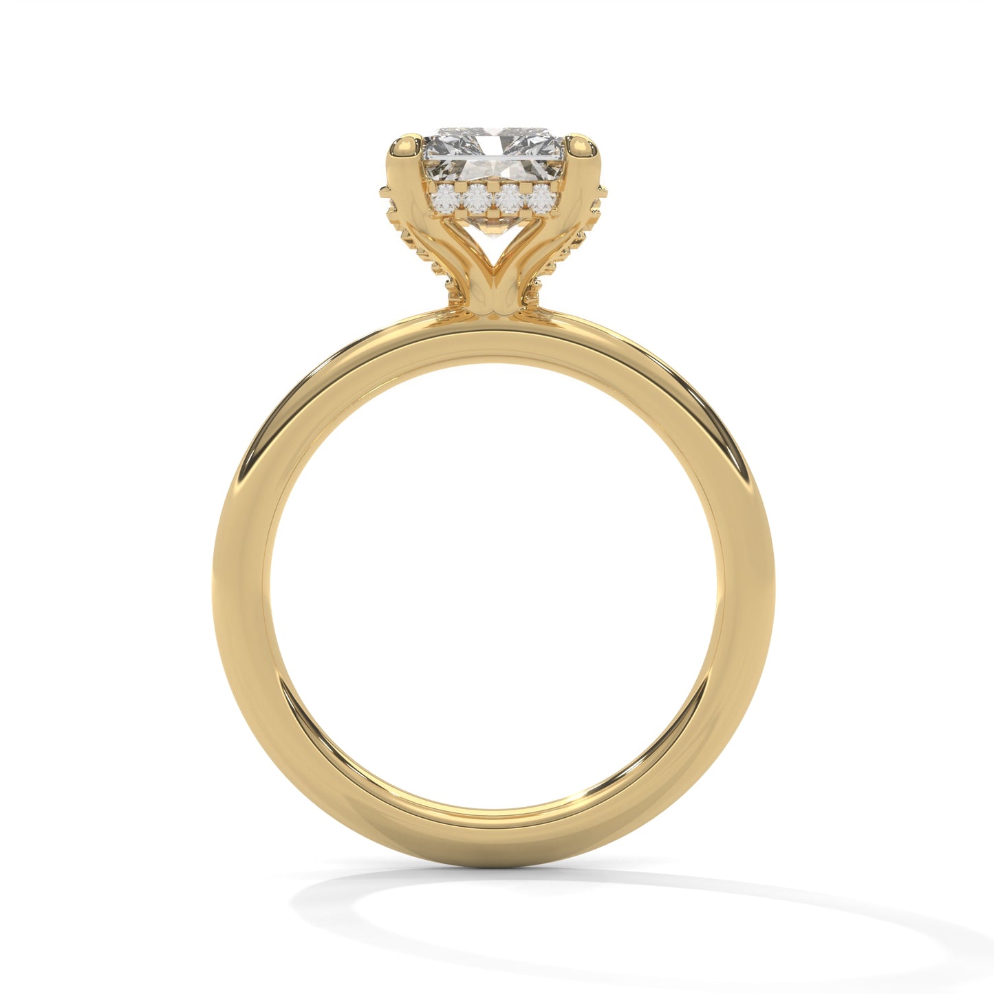 Radiant Hidden Halo Solitaire Ring