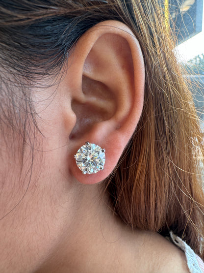 5 Prong Flower Petal Solitaire Studs