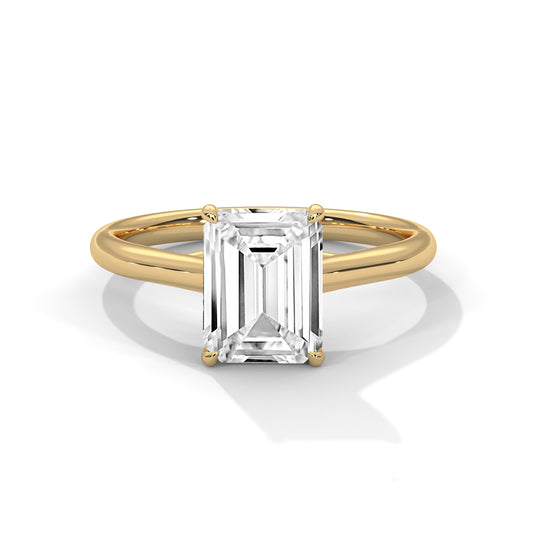 Classic Emerald Solitaire Ring