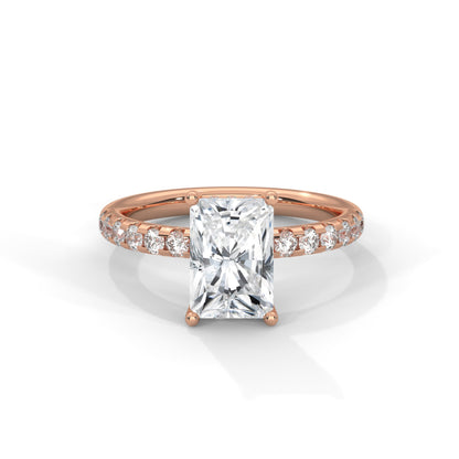 Radiant Hidden Halo Pave Set