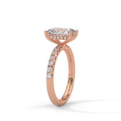 Radiant Hidden Halo Pave Set