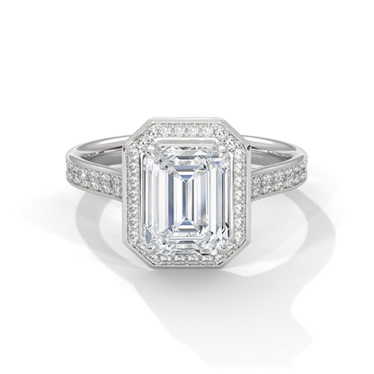Emerald Halo Pave Set