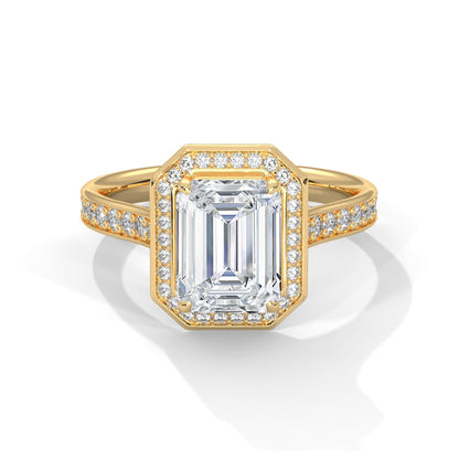 Emerald Halo Pave Set