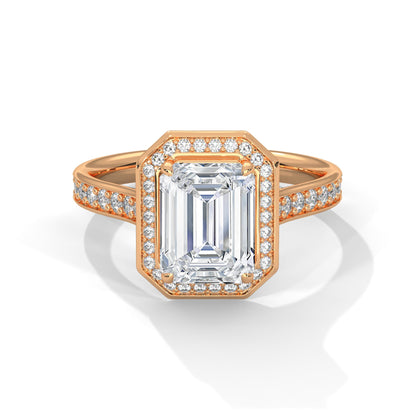 Emerald Halo Pave Set