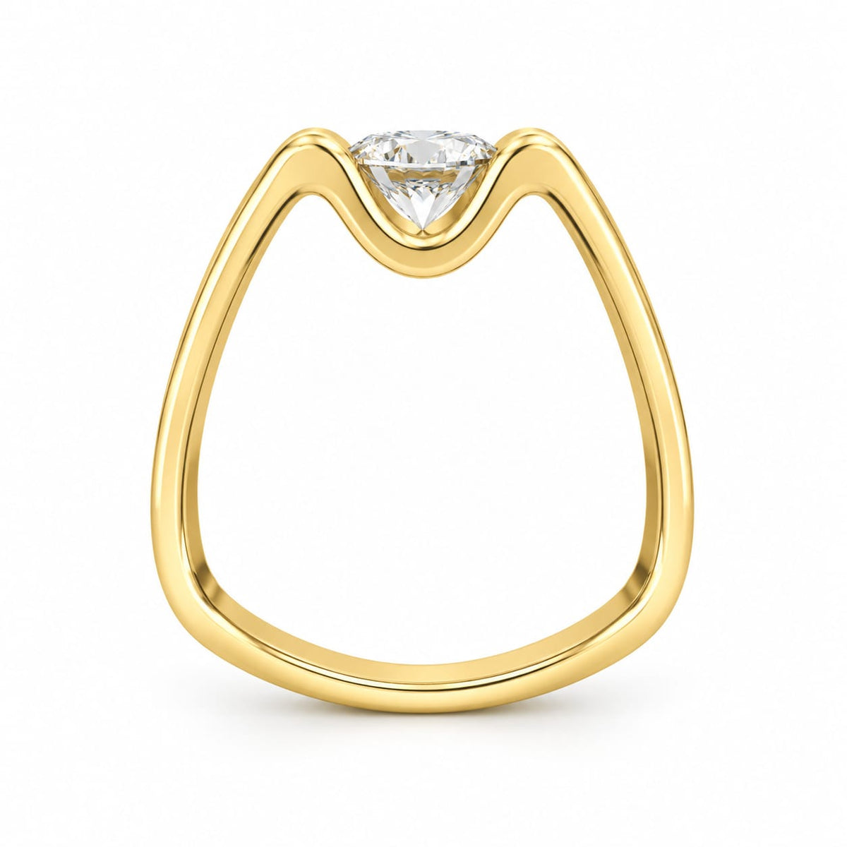 Unique Men's Solitaire Ring