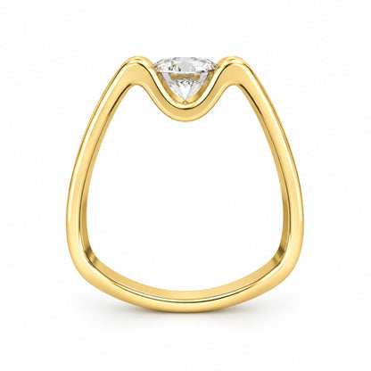 Unique Men's Solitaire Ring