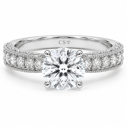 Surface Prong Pave Set