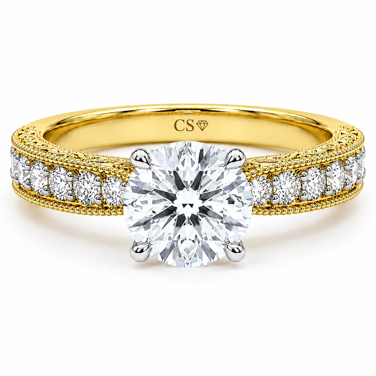 Surface Prong Pave Set