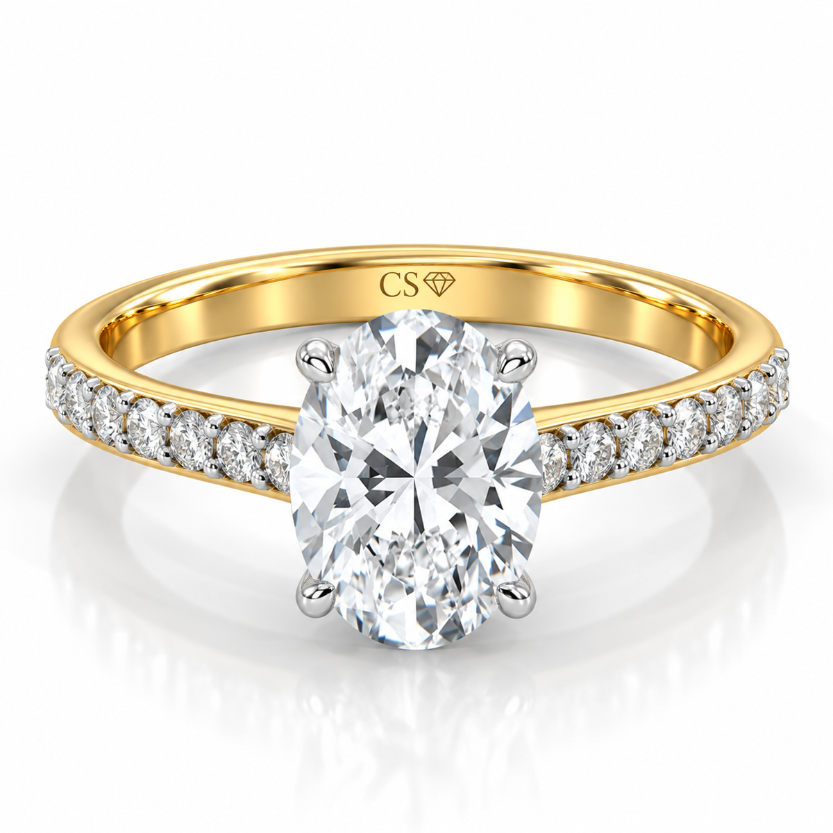 Oval Pave Set