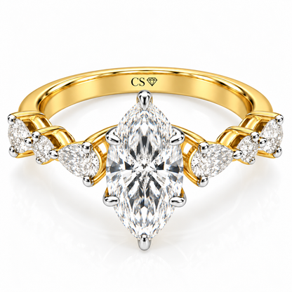 Marquise Pear Round sides