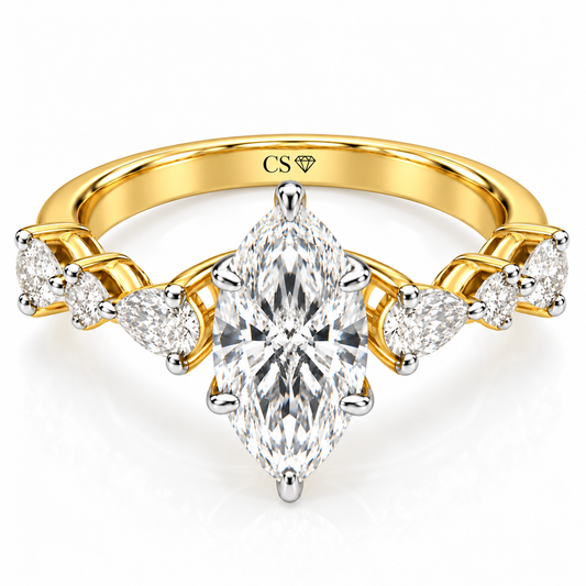 Marquise Pear Round sides