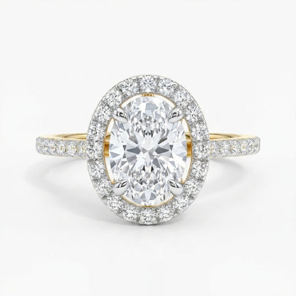 Oval Halo Pave Set