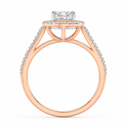 Oval Halo Pave Set