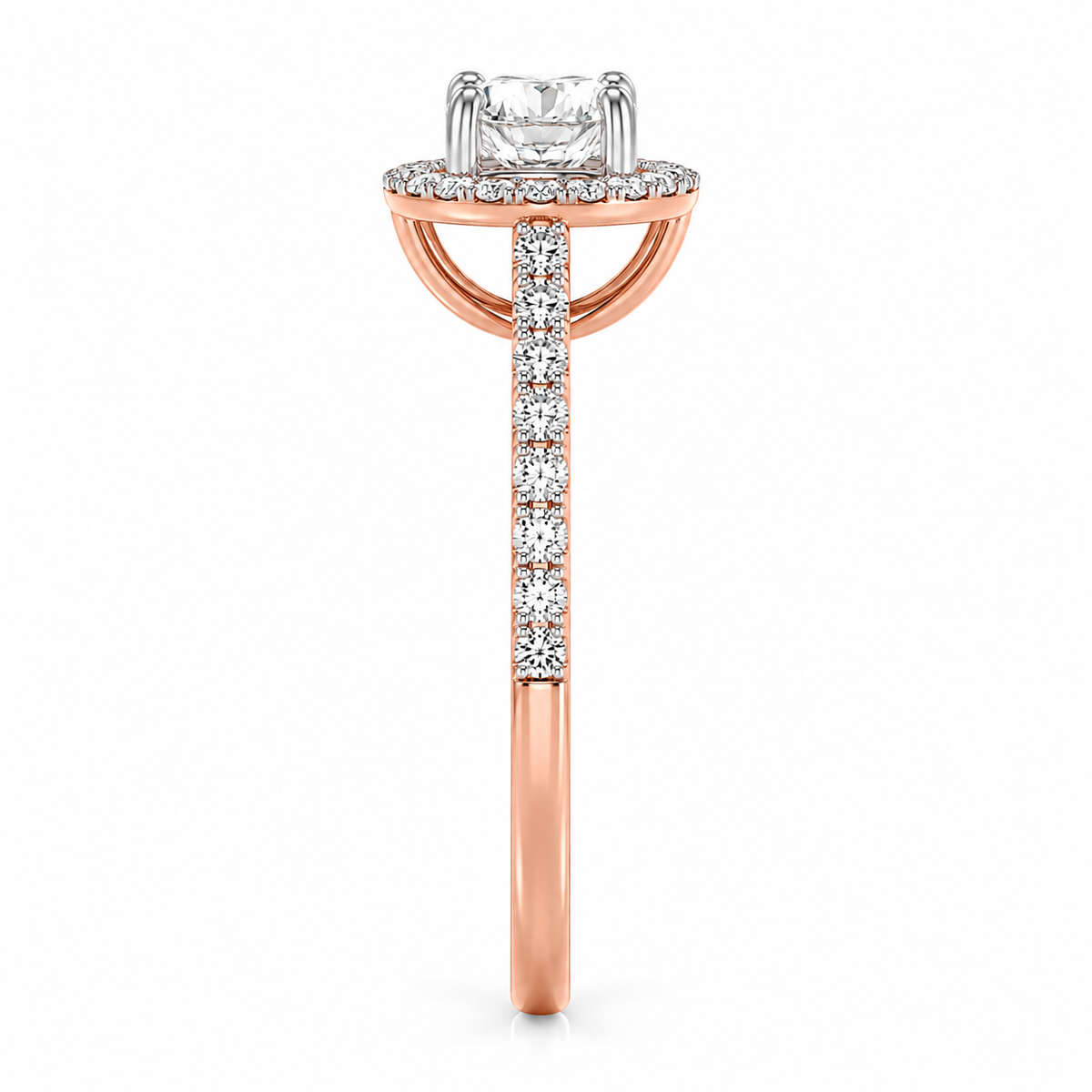 Oval Halo Pave Set