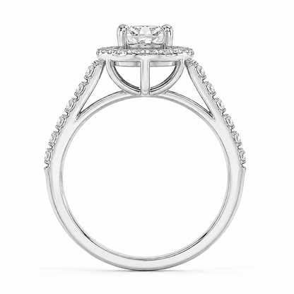 Oval Halo Pave Set