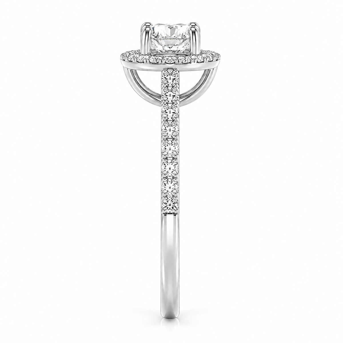 Oval Halo Pave Set