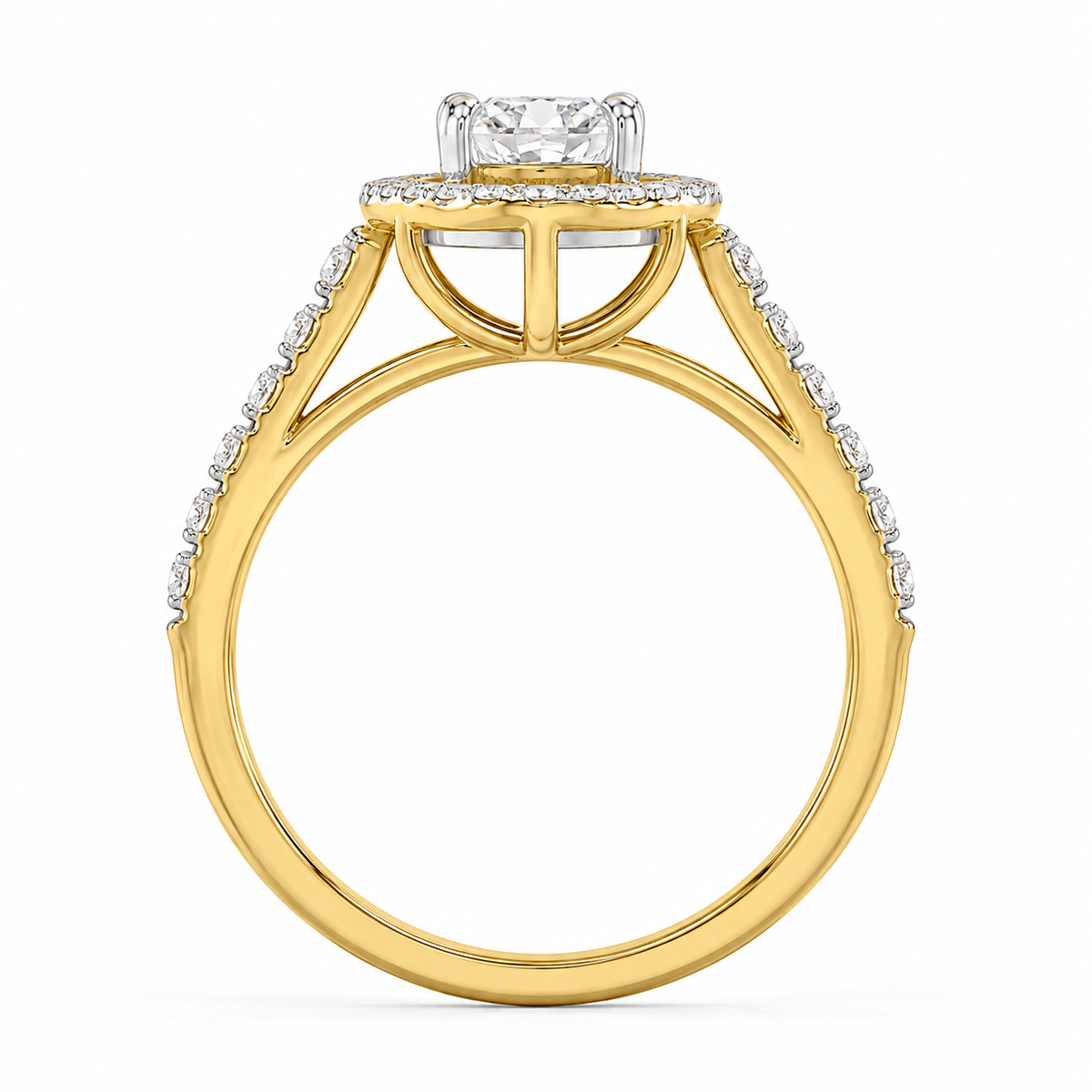 Oval Halo Pave Set