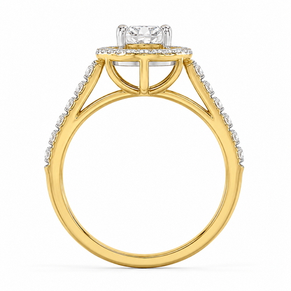 Oval Halo Pave Set