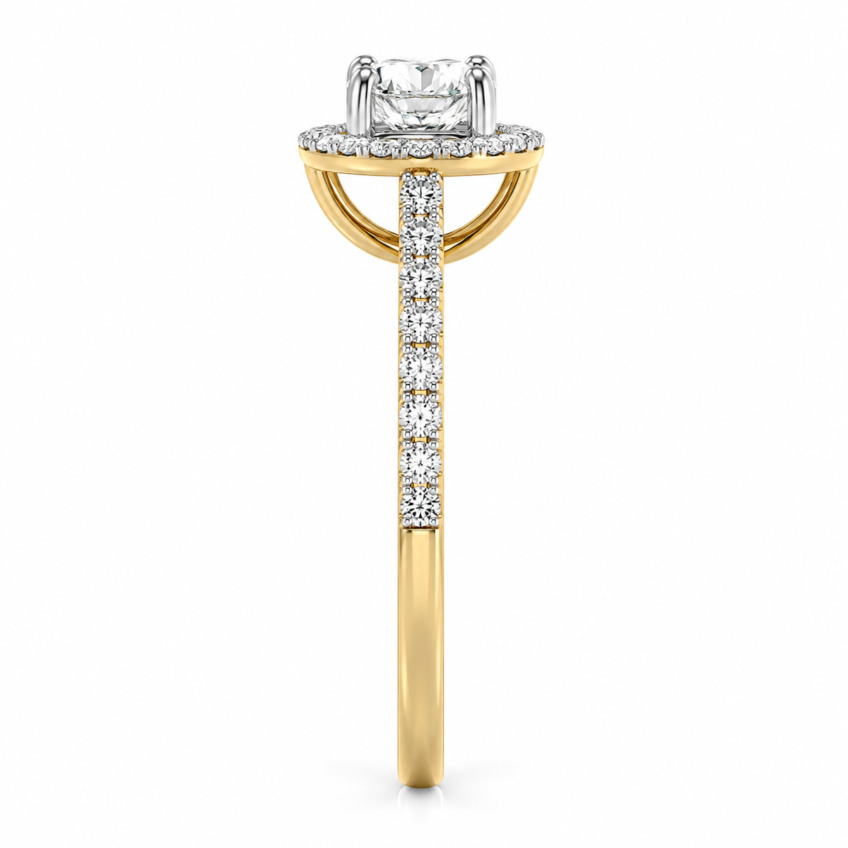 Oval Halo Pave Set