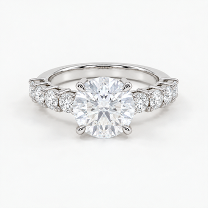 Round Scaloop Pave Set