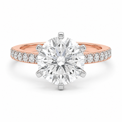 Round 6 Prong Pave Set