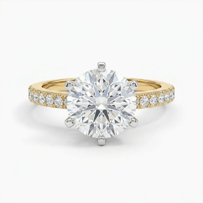 Round 6 Prong Pave Set