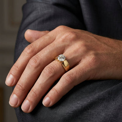 Elite Men's Solitaire Ring