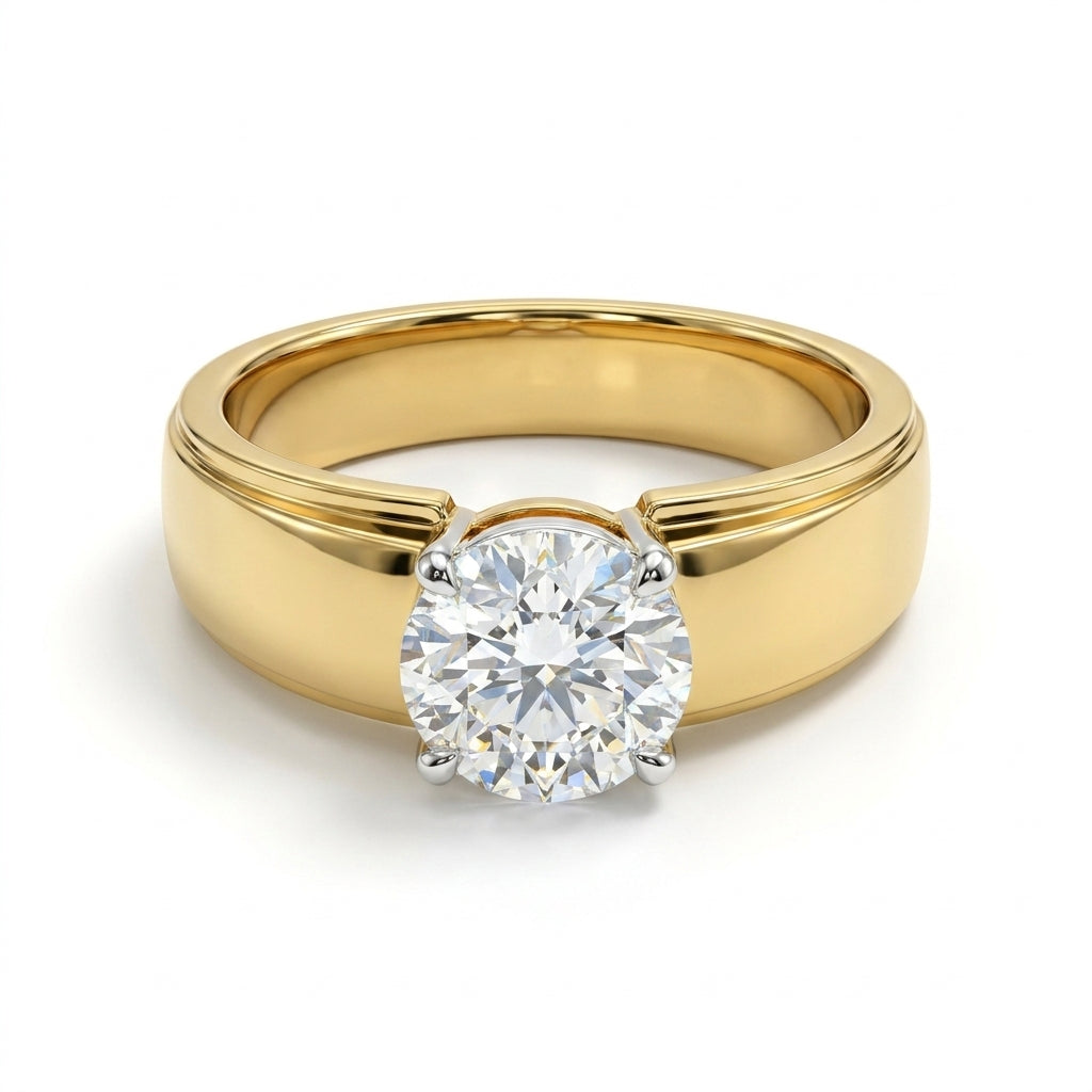 Elite Men's Solitaire Ring