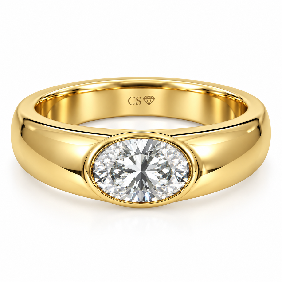 Classic Men's Solitaire Ring