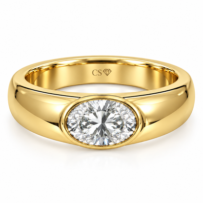 Classic Men's Solitaire Ring