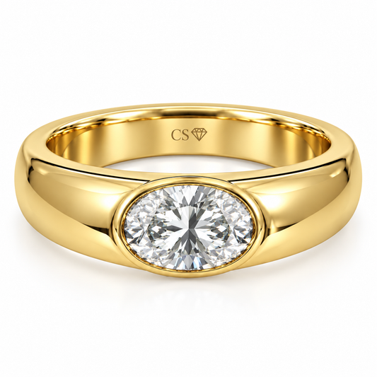 Classic Men's Solitaire Ring