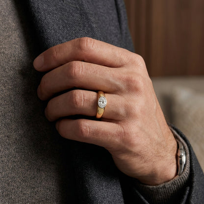 Classic Men's Solitaire Ring