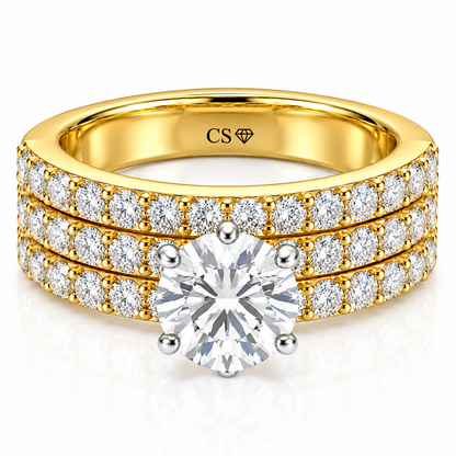 Round Triple Pave set