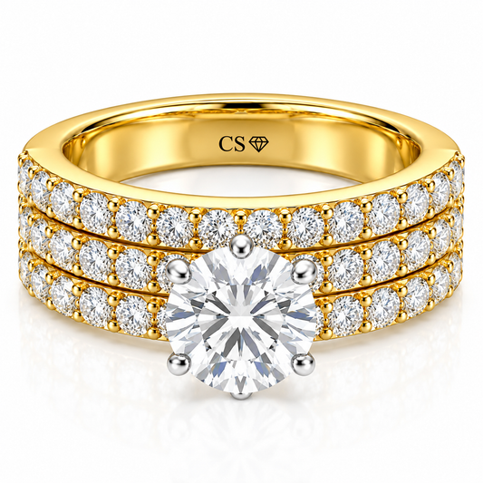 Round Triple Pave set