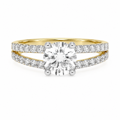 Round Split Pave