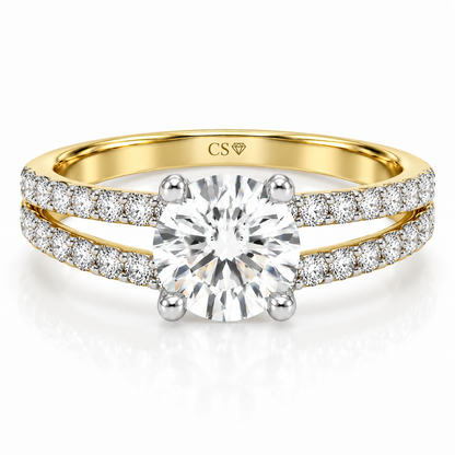 Round Split Pave