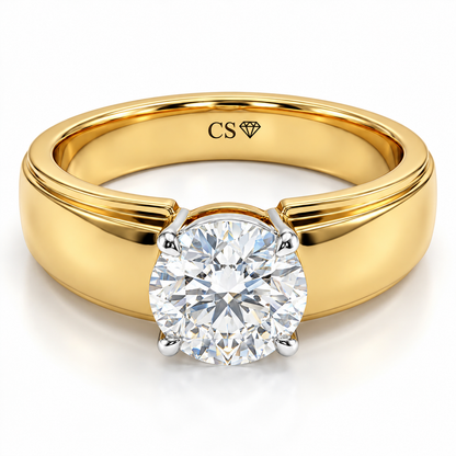 Elite Men's Solitaire Ring