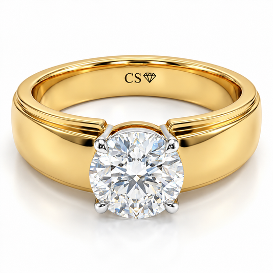 Elite Men's Solitaire Ring