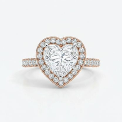 Heart Halo Pave set